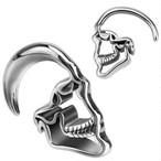 ボディピアス 8g スカル型ラージイヤーホール耳用クロウ Bodyjewelry