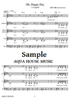 Oh Happy Day 映画 天使にラブソングを2 賛美歌 アカペラ楽譜 練習用音源 セット販売 Aqua House Music Oh Happy Day 映画 天使にラブソングを2 賛美歌 アカペラ楽譜 練習用音源 セット販売 Aqua House Music