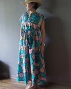 アフリカ布のワンピース Navy La Chi