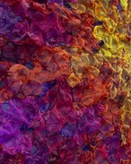 甘美 魅惑の炎 No 6 ピンクと紫のゆれるアートピアス Kokoiro ー 明石麻里子オンラインショップ