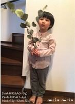 Sall Off ドット柄丸首シャツ ベージュ ピンク 男の子子供服 品番 Hb26a Mitemite 子供服 男の子