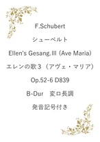 Ellen S Gesang Ave Maria エレンの歌３ アヴェ マリア Op 52 6 D9 B Dur レンタルスタジオkunst