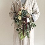 ドライフラワー 白バラと紫陽花のスワッグ お花作家の店 良秋ryosyu
