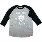 ヤビツ熊　ラグラン黒×灰　(七分袖)