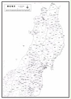 東北地方 楽地図 日本全国の白地図ショップ