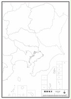 P3関東地方 市町村名 K Kanto P3 楽地図 日本全国の白地図ショップ