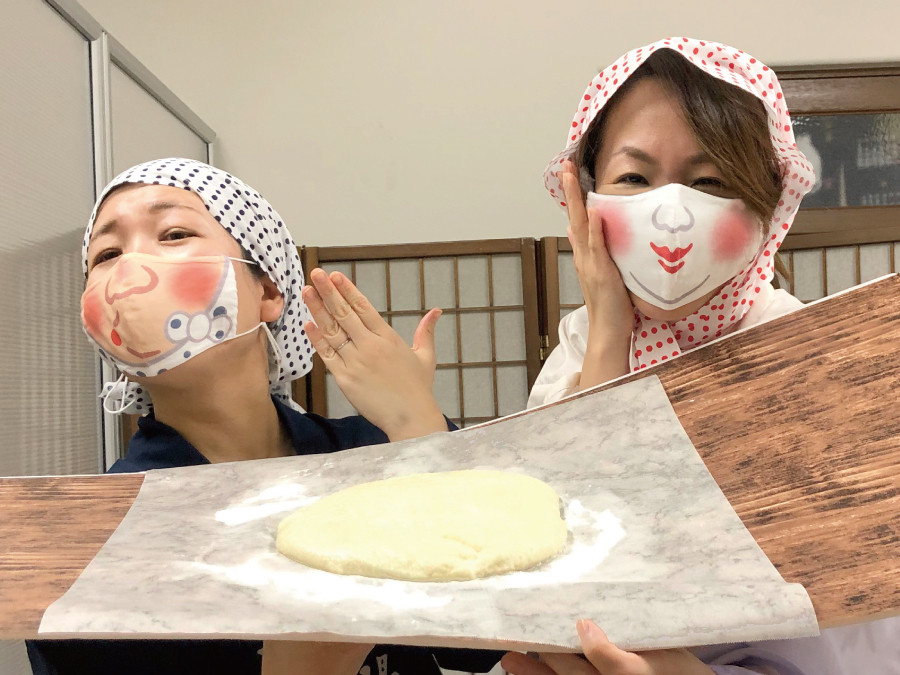 Part 16 ひょっとこ と おかめ の 令和 餅つき話 動物マスク 布製マスクの製造販売 水野染工場