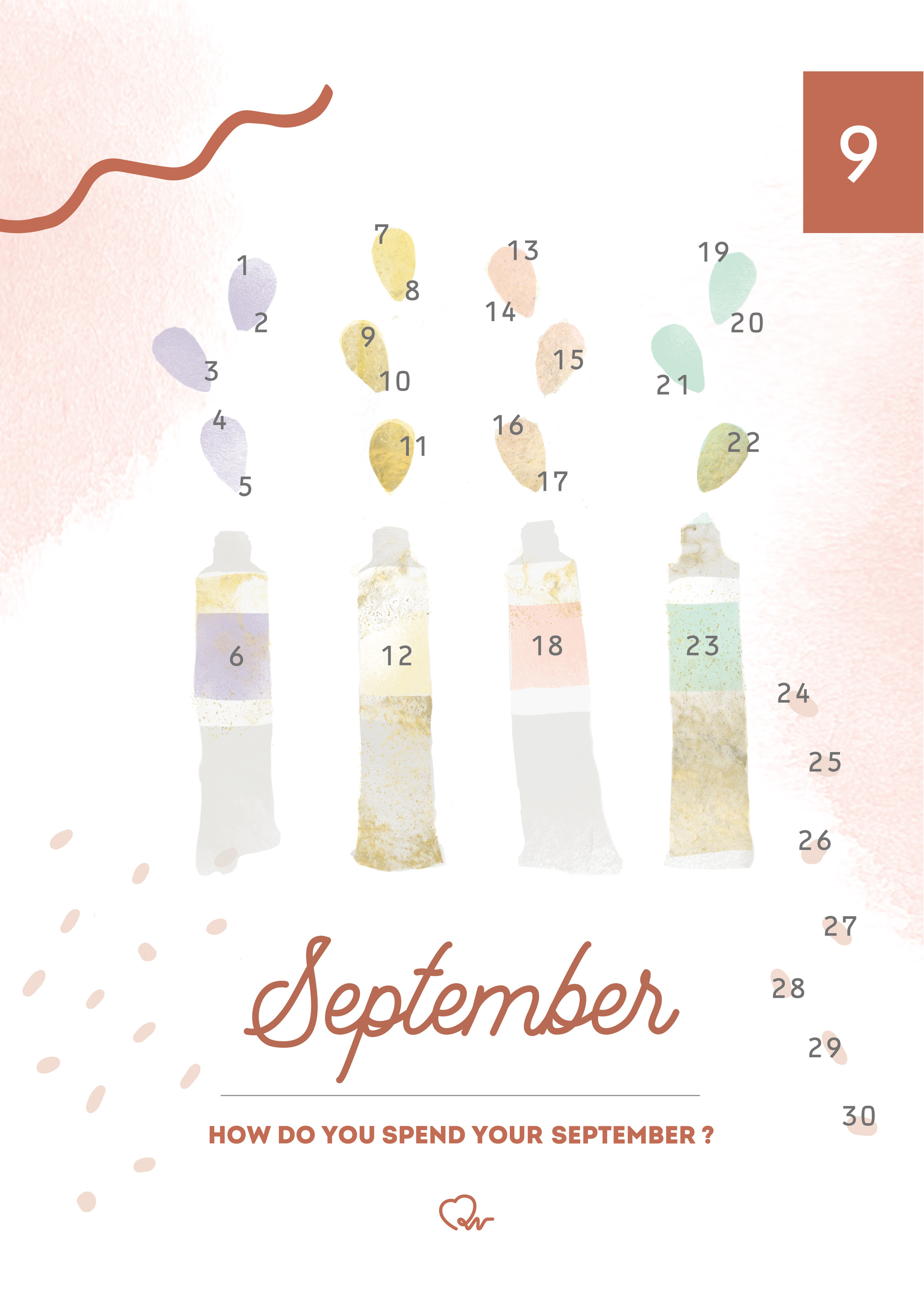 9月のプレゼント カレンダーとデスクトップ壁紙をお届け Qn きゅん 公式サイト