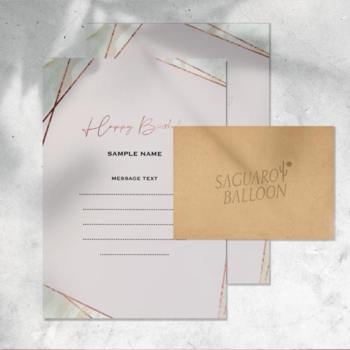 メッセージカードや電報について 大阪 心斎橋 堀江のバルーンとお花を使ったおしゃれな花束バルーンショップ Saguaro Balloon