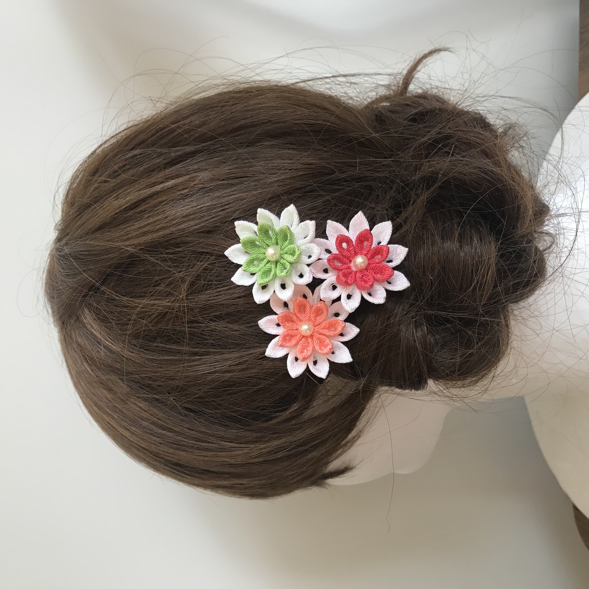 夏祭りに 浴衣に 夏らしい和小物アクセサリー つまみ細工 Fso Inc