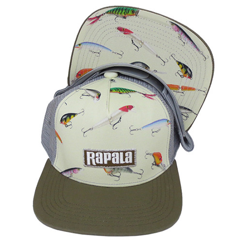 他では手に入らない イラスト ルアー フラット バイザー メッシュ キャップ Rapala Style 他では手に入らない イラスト ルアー フラット バイザー メッシュ キャップ Rapala Style
