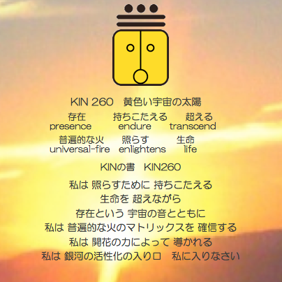 白い磁気の魔法使いの年 太陽の月23日 Kin260黄色い宇宙の太陽の日 Cosmic Diary Book Store