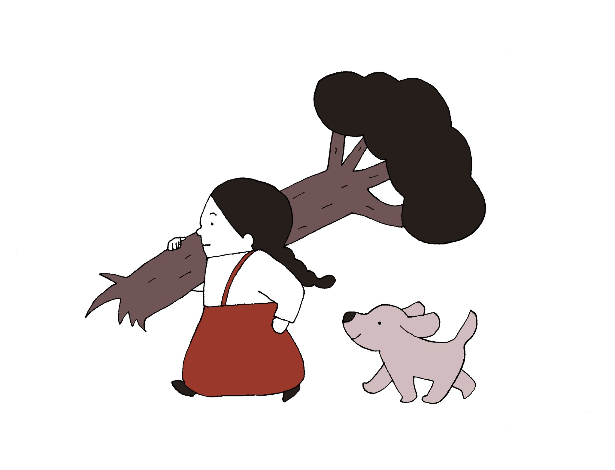 絵とおはなし 力持ちの女の子 Rararashanty
