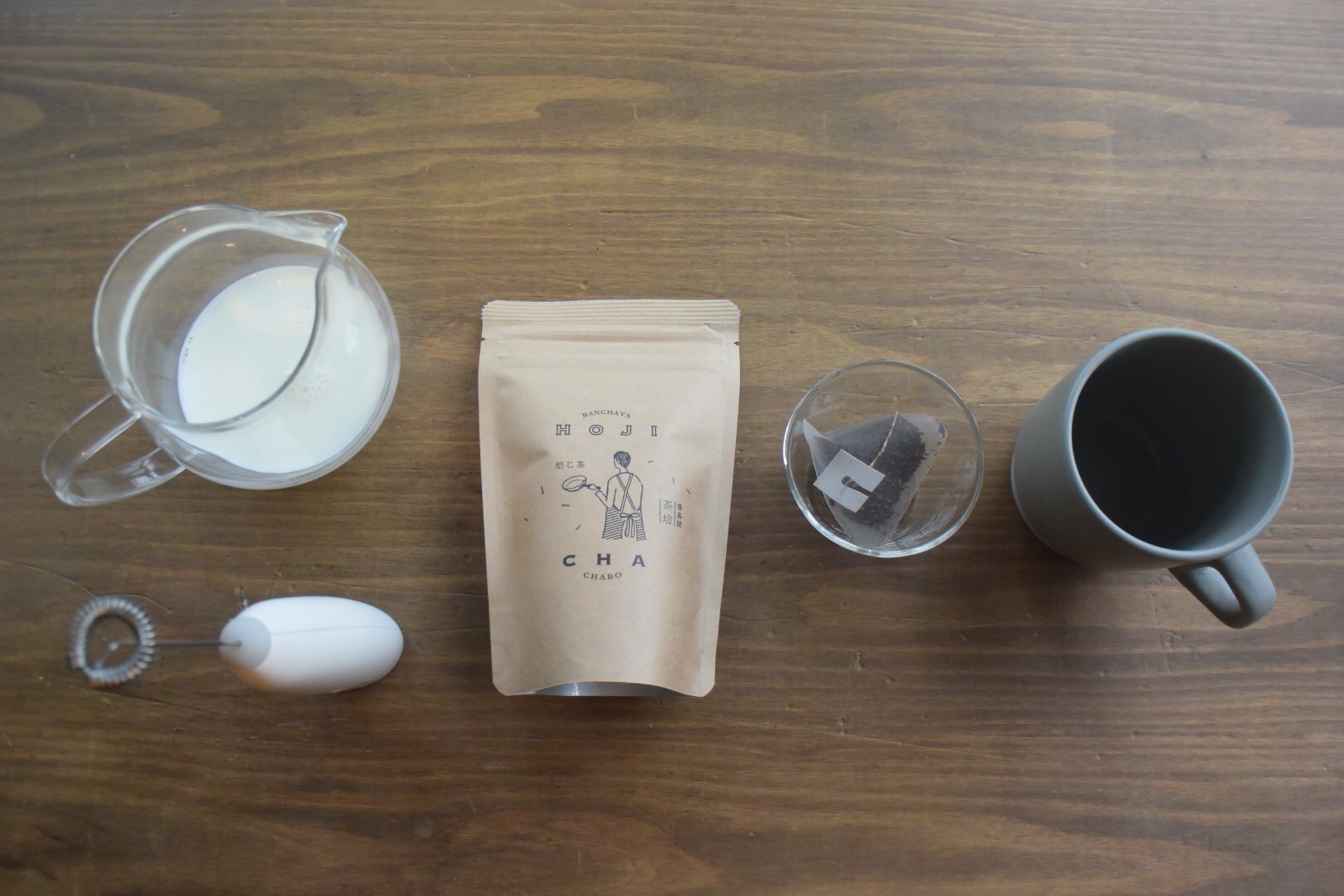 自宅で簡単にできる ほうじ茶ラテの作り方 チャボさんのお茶