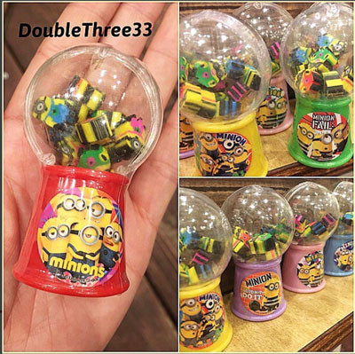大人気キャラクターミニオンズのガチャガチャミニ消しゴム Doublethree33 ダブルスリー