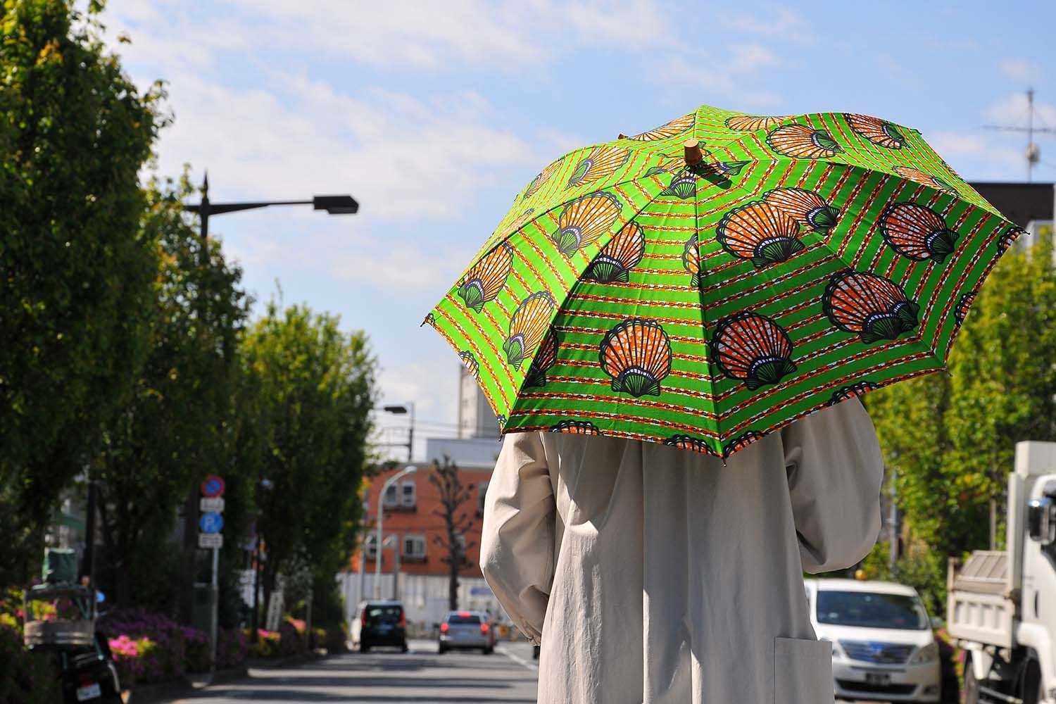 Bonbonstoreの傘とアフリカンファブリック展 Migo Labo