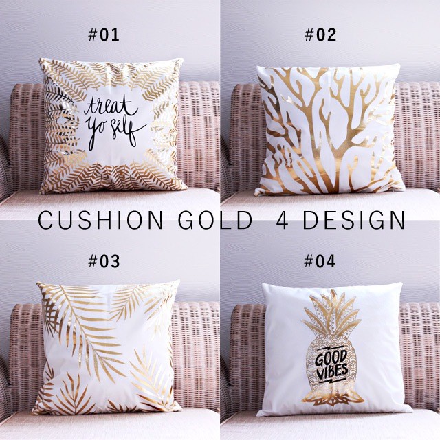 海外インテリア きらきらゴールドのクッションカバーでゴージャスな夏に ミニョン インテリアショップ