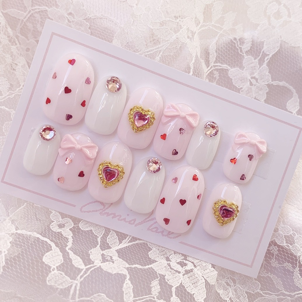 ハートりぼんネイル Amisnail