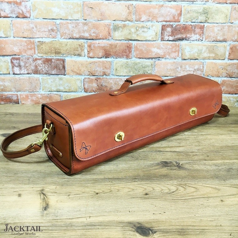 O様オーダー フルートケースカバー 革鞄 小物のジャックテール