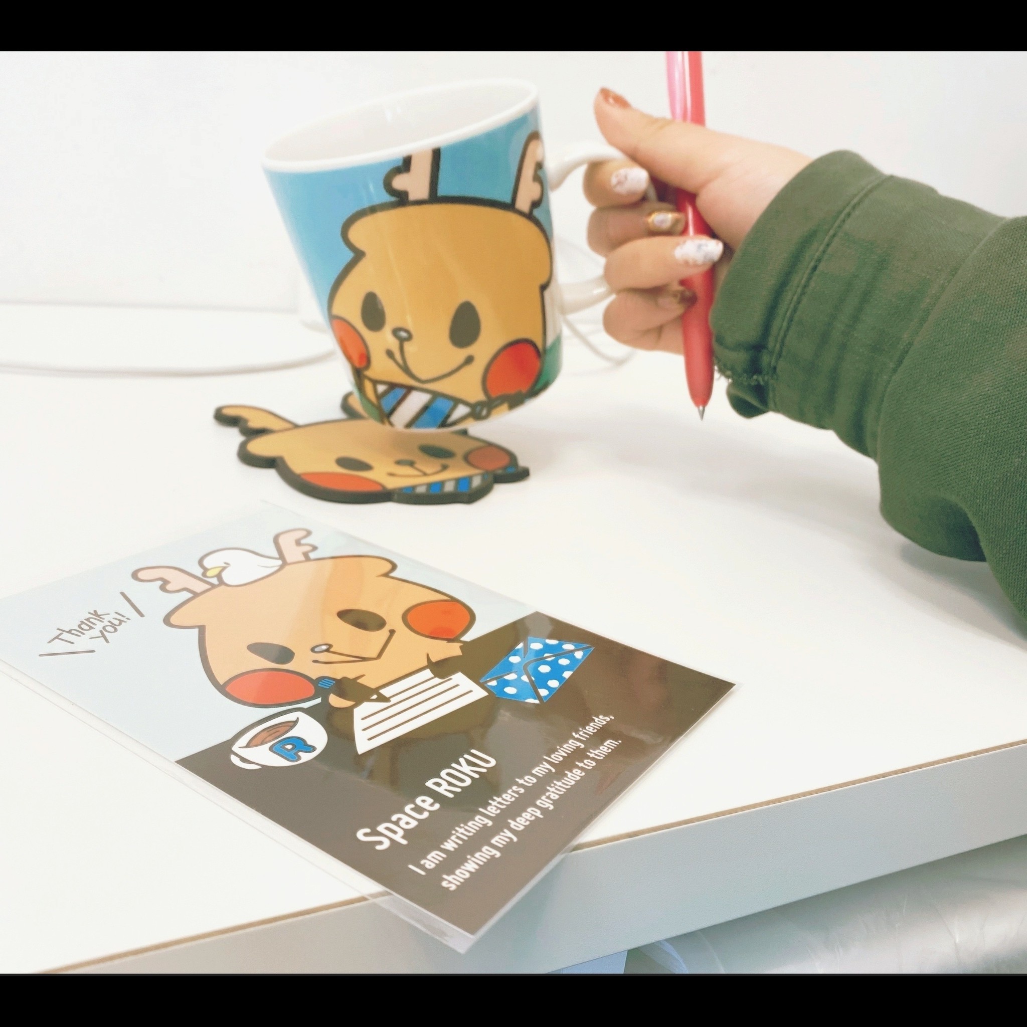 Rokuちゃんコースターでかわいいおもてなしを Roku Shop 鹿キャラクター ロク のグッズ専門店 Rokuちゃんコースターでかわいいおもてなしを Roku Shop 鹿キャラクター ロク のグッズ専門店