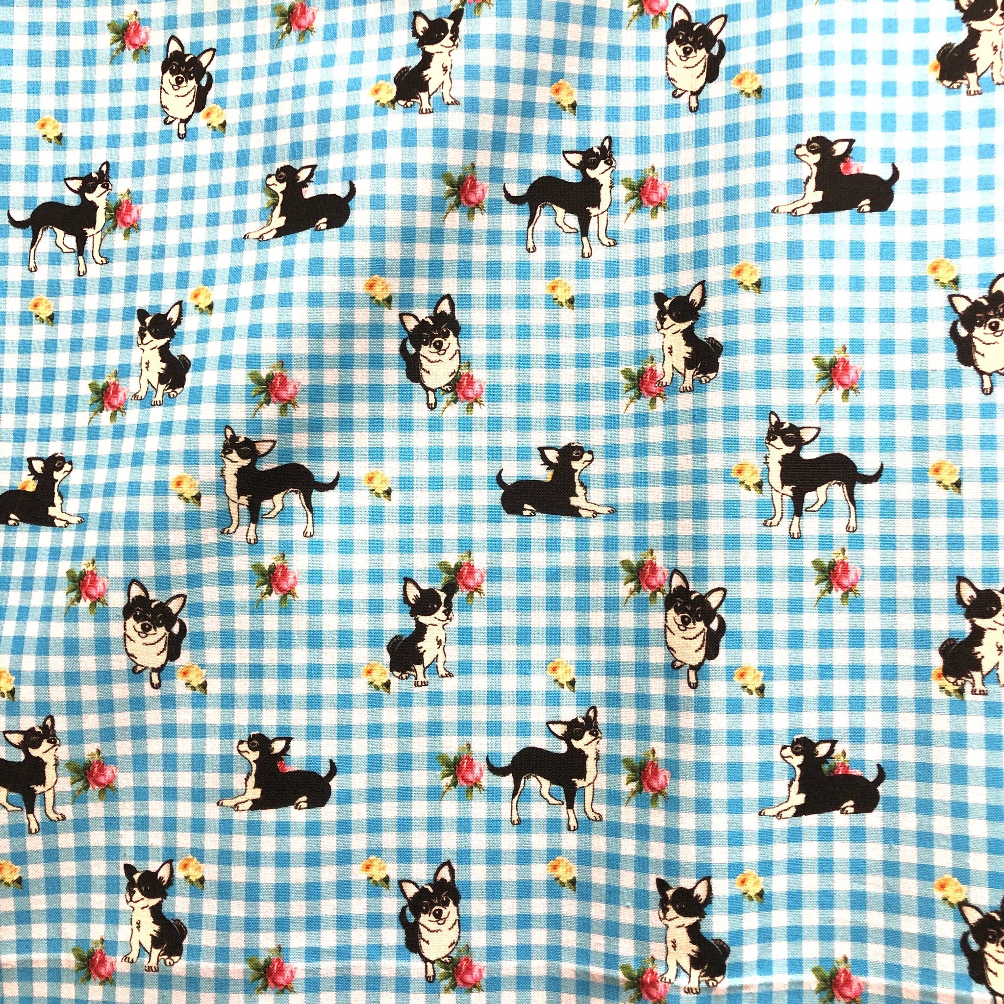 チワワとギンガムチェック オーダーメイドのペットグッズのお店 Lily Craft