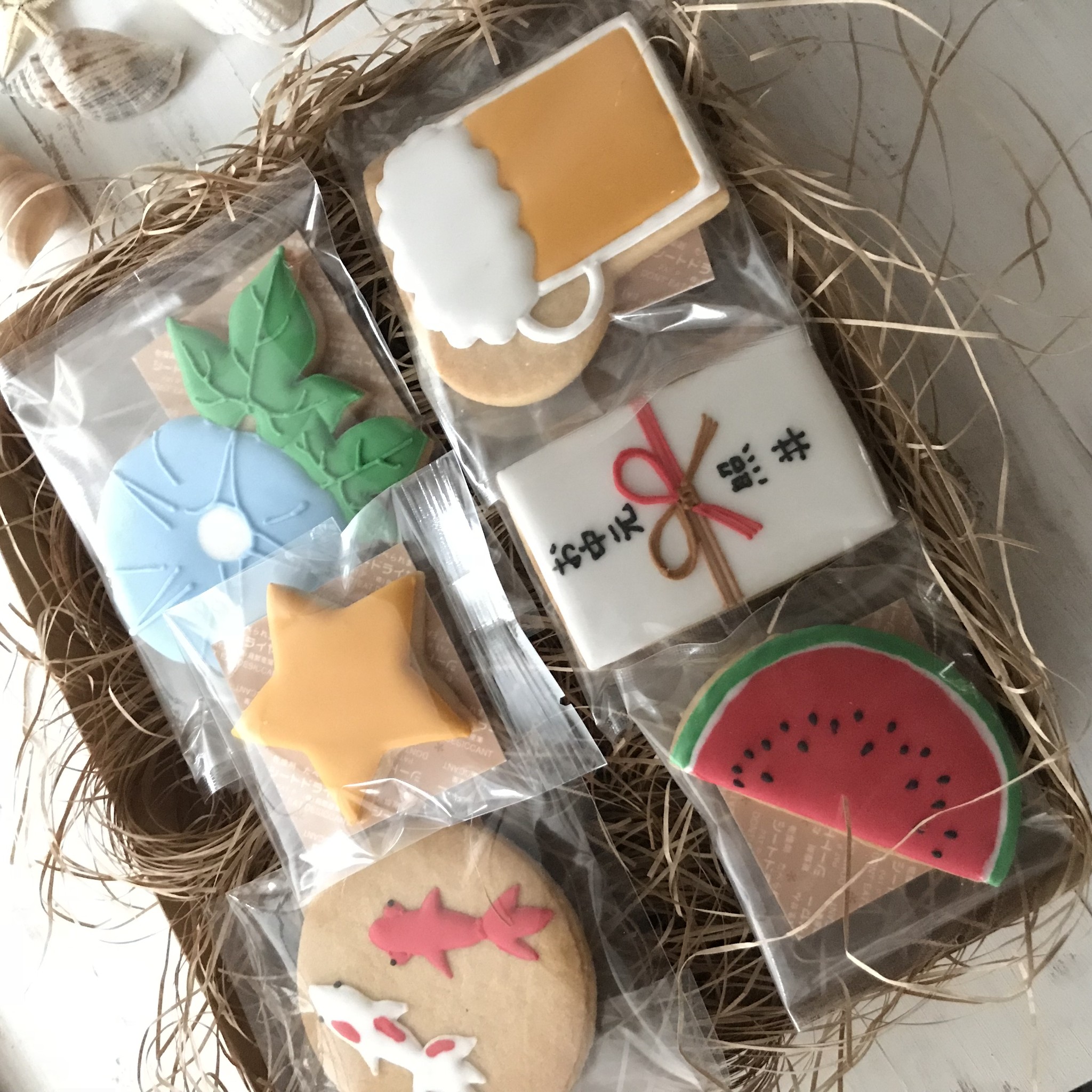 制作事例 夏ギフトセット アイシングクッキーショップ Dream Sweets Factory 制作事例 夏ギフトセット アイシングクッキーショップ Dream Sweets Factory