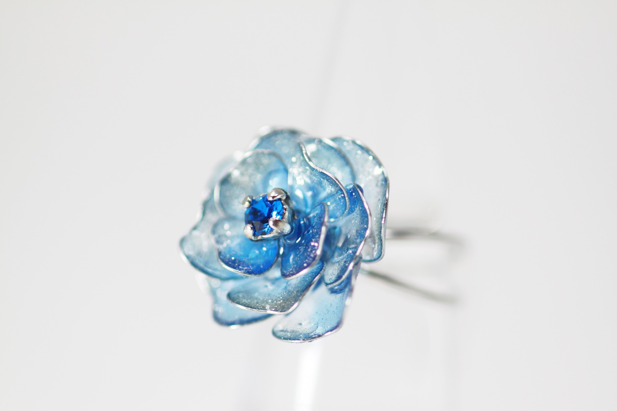 青い薔薇のアクセサリー Otomenohane