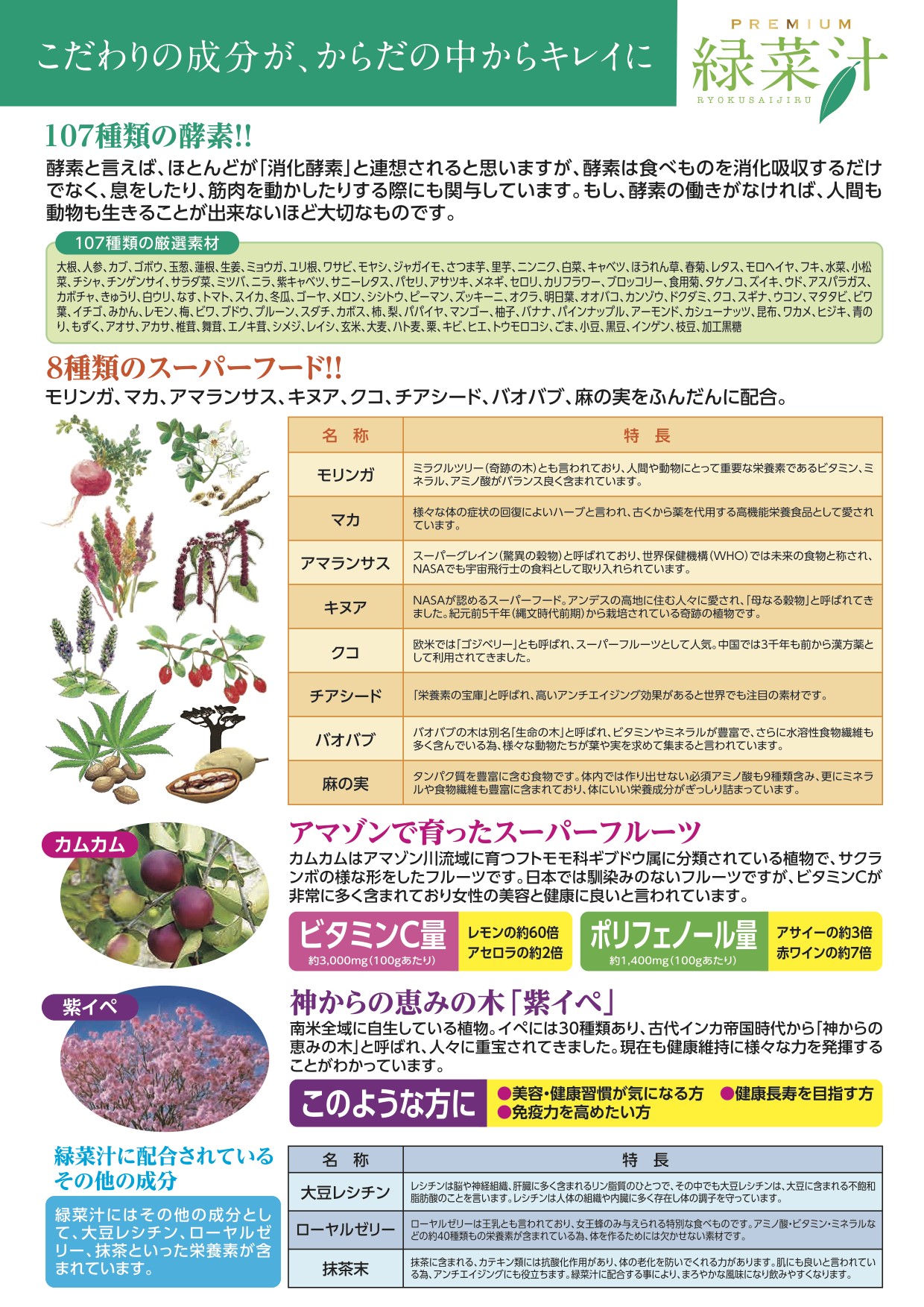 からだいきいきプレミアム緑菜汁 地上波テレビ放送致しました 人々の健やかな笑顔をまもる ウィスタリアウェーブ