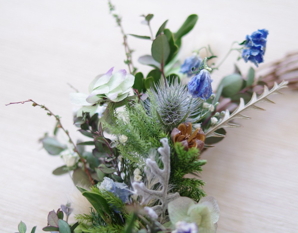 デルフィニウムのリースブーケ 花結草 デルフィニウムのリースブーケ 花結草