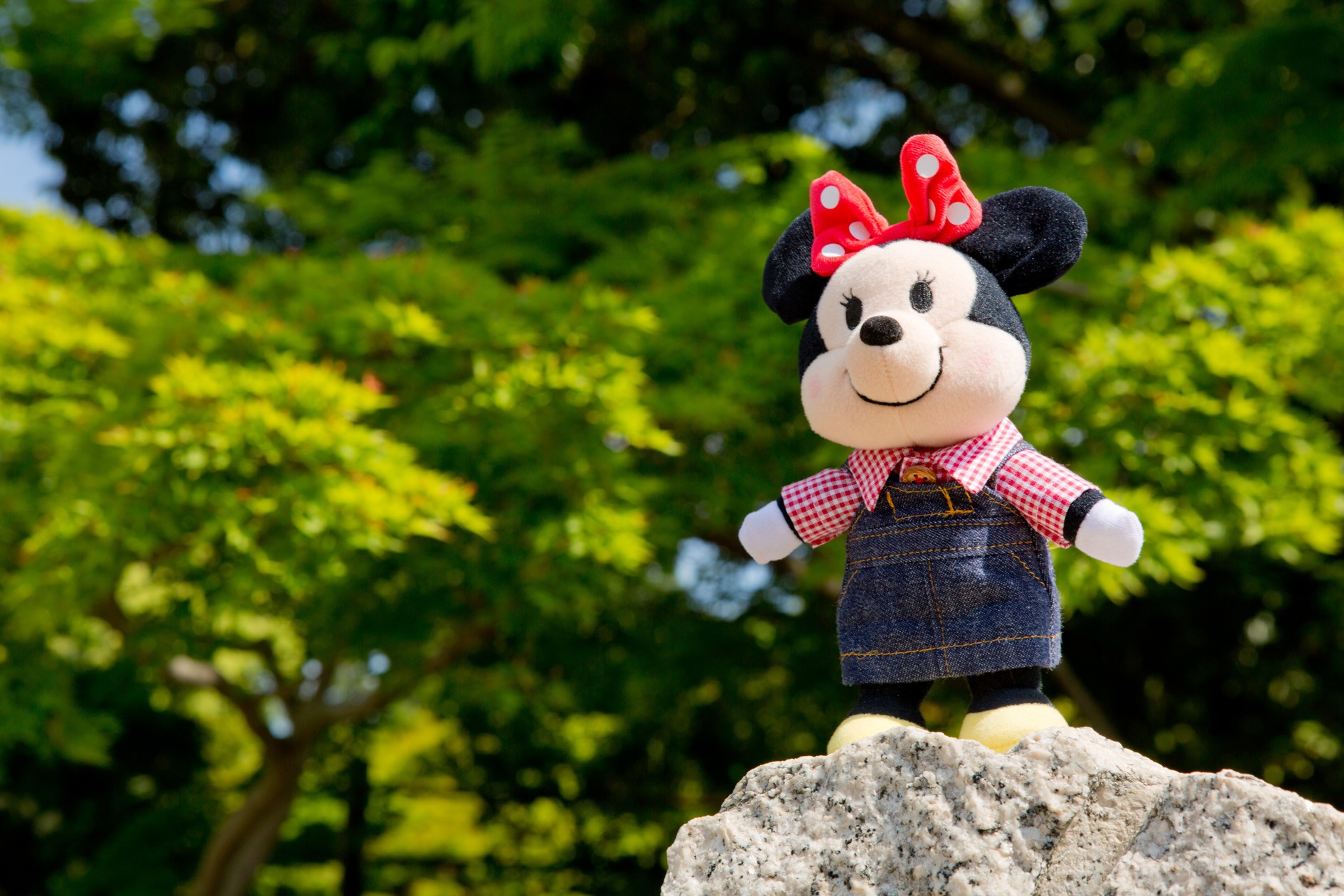ぬいもーずミニーとギンガムシャツとオーバーオールと Copain Da コパン ダ