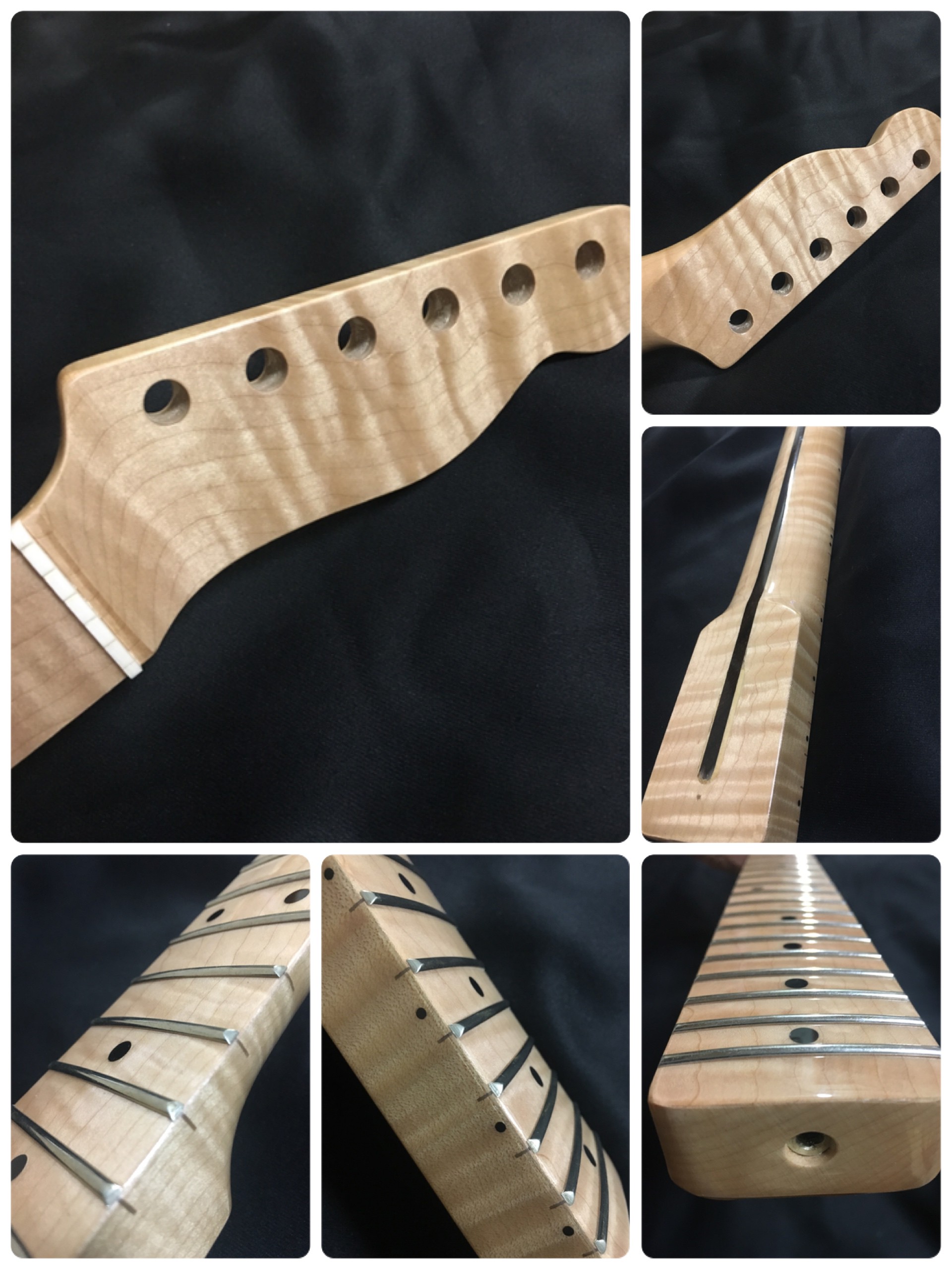 テレキャスターネック a虎目 21フレット ワンピースフレイムメープルウッド Telst1958 Guitar Shop テレキャスターネック a虎目 21フレット ワンピースフレイムメープルウッド Telst1958 Guitar Shop