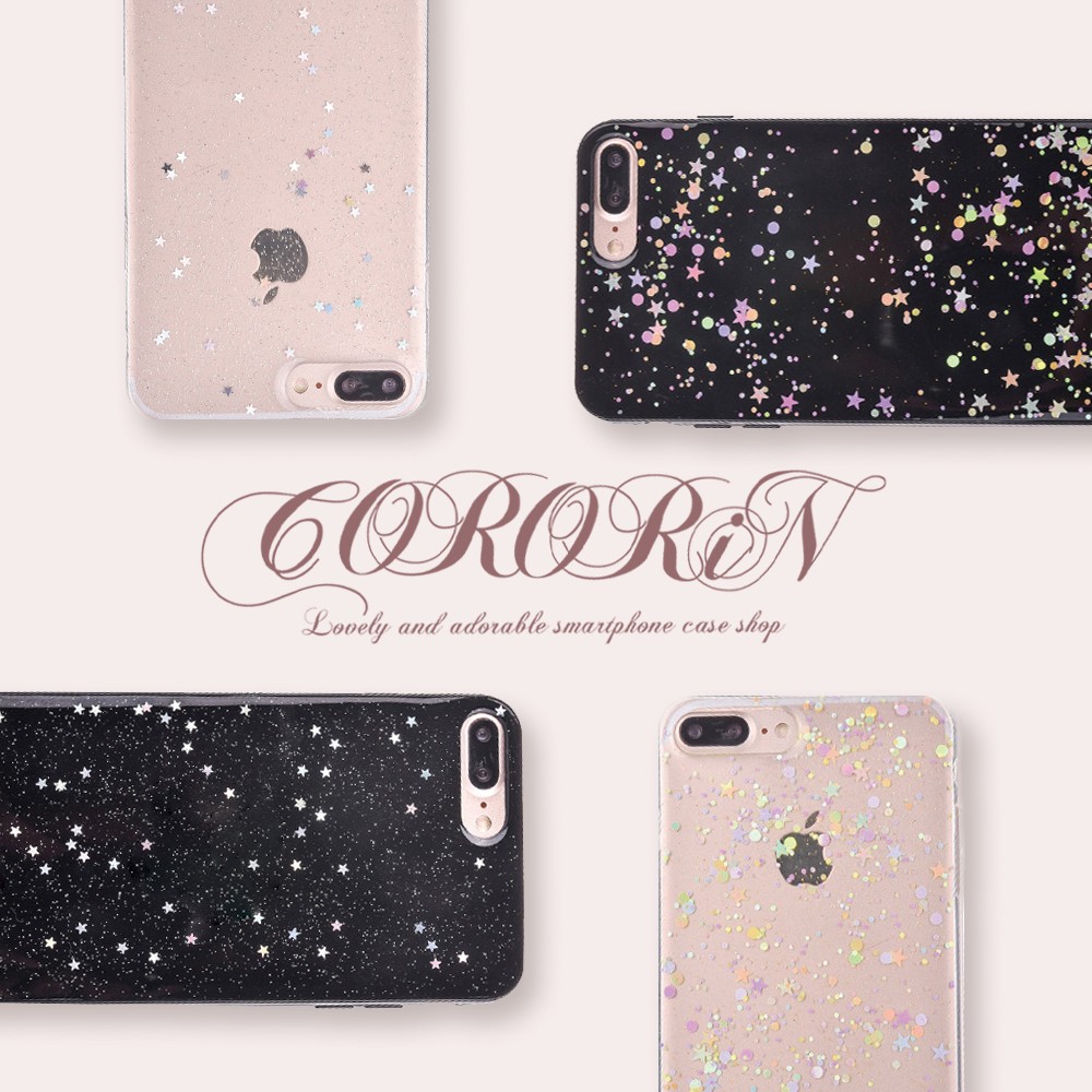 全4種類 オトナ可愛い星ラメホログラムのスマホケース Cororin かわいいスマホケース専門店