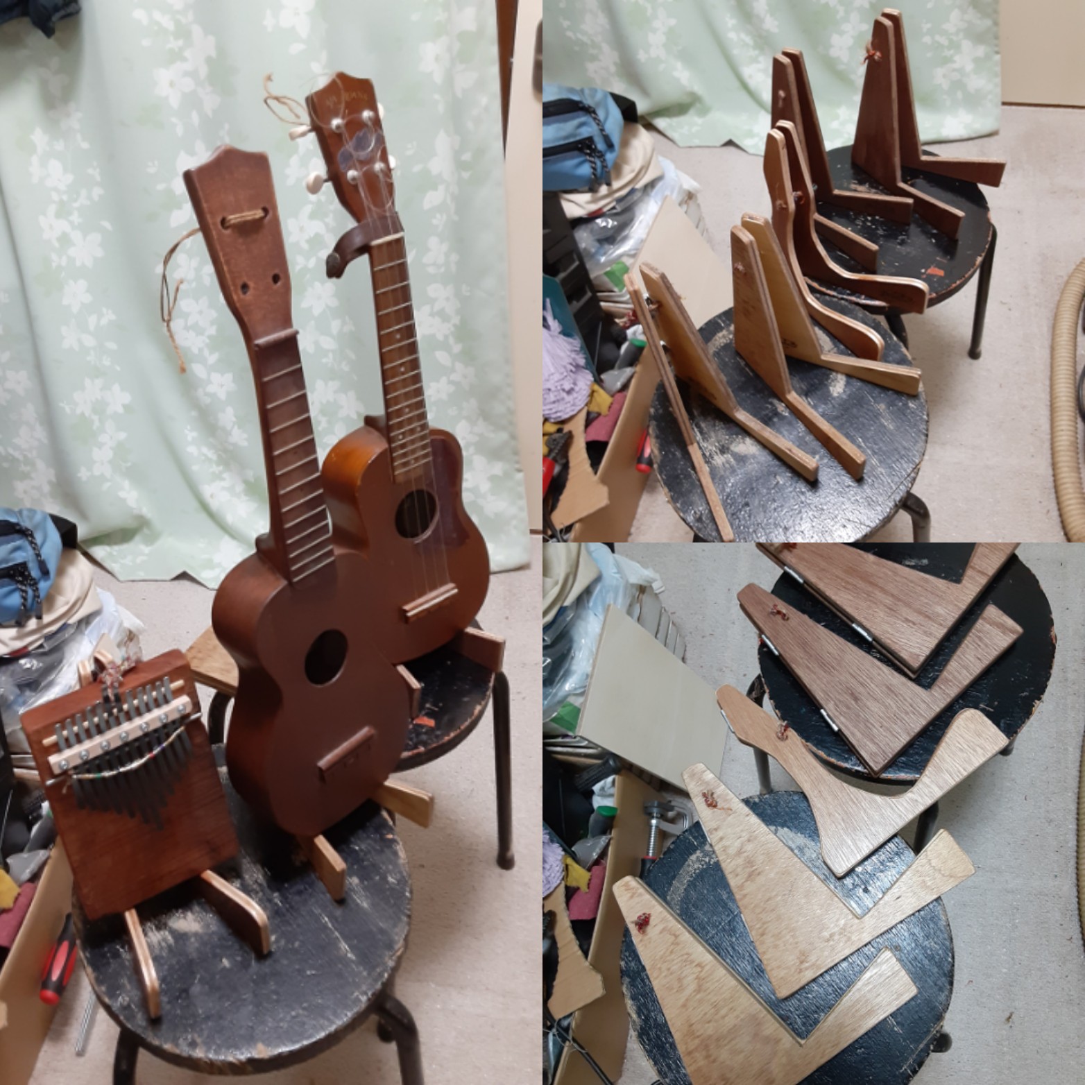 オリジナルハンドメイドウクレレスタンド ギターレスト Rmkalimba