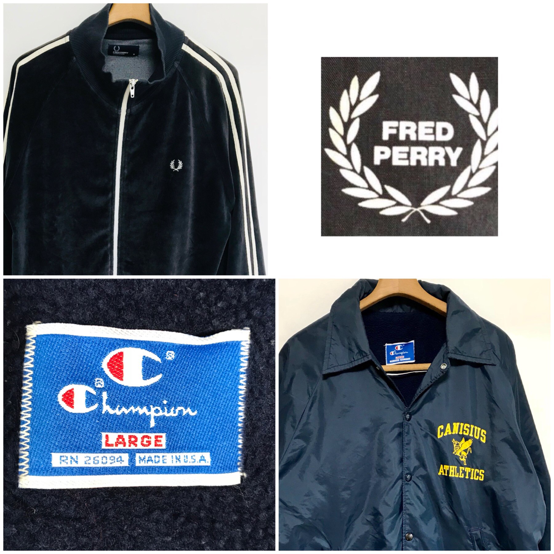ポルトガル製fred Perryジャージとu S A製championコーチジャケット 古着屋 Rock Star ポルトガル製fred Perryジャージとu S A製championコーチジャケット 古着屋 Rock Star