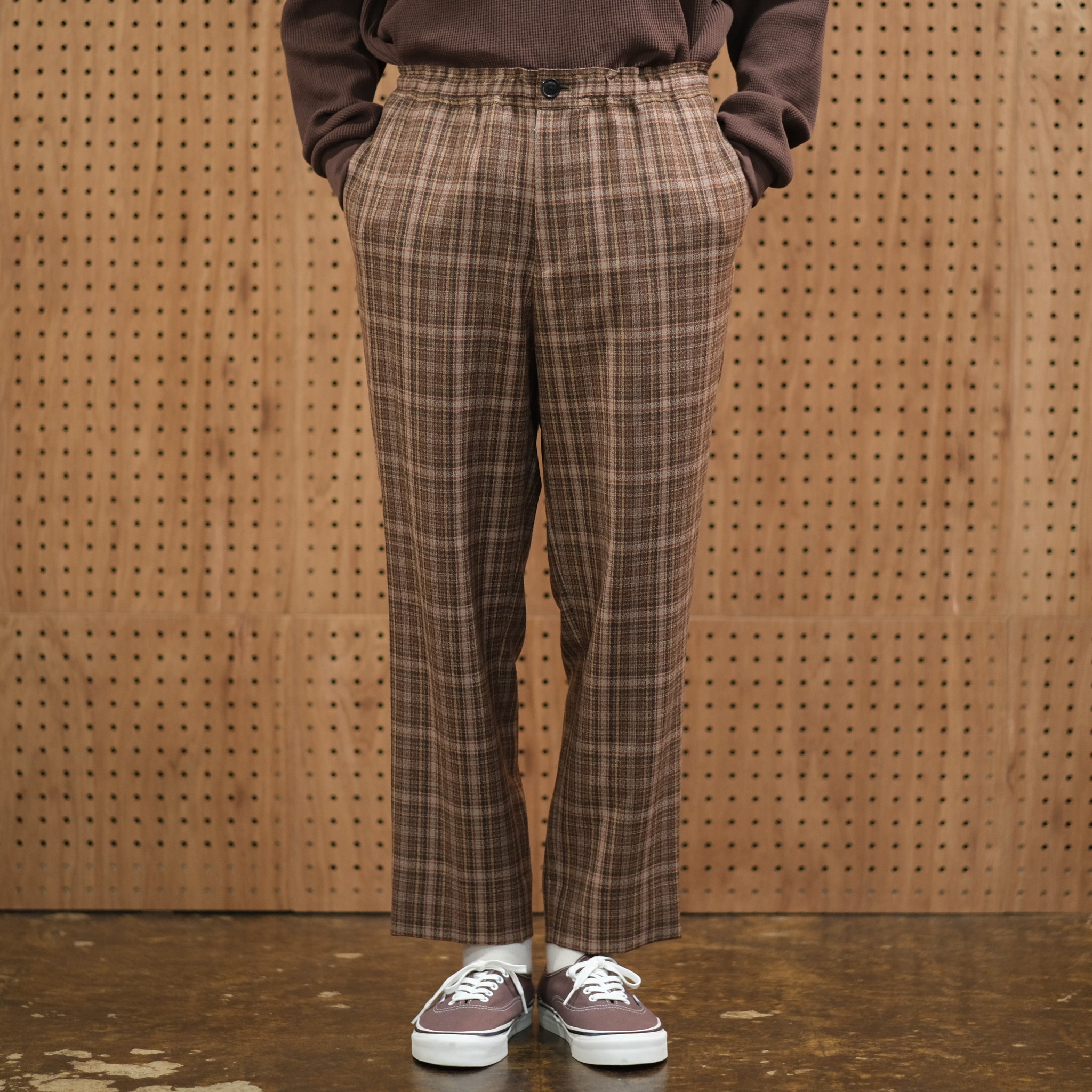Unfil Checked Wool Amundsen Drawstring Easy Pant Roamers And Seekers Unfil Checked Wool Amundsen Drawstring Easy Pant Roamers And Seekers