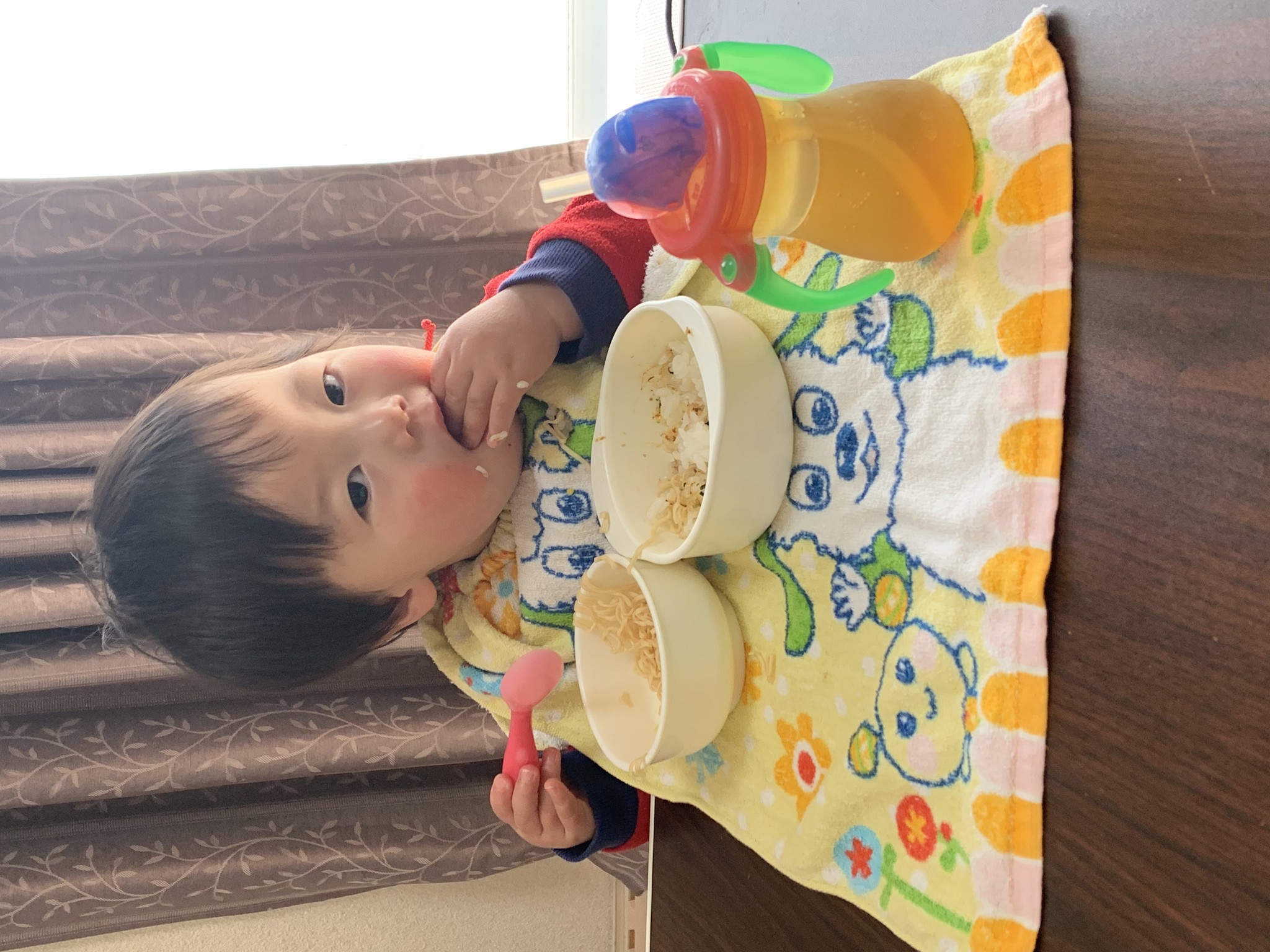 こんなお食事エプロン待ってた コンパクトになるタオルエプロン Harukids