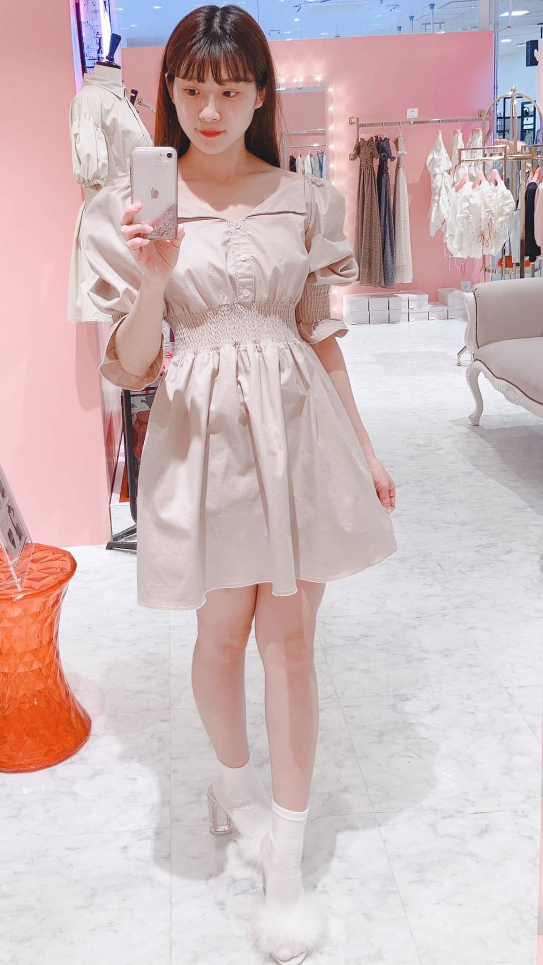 Staff Painボリュームフレアシャツドレス Chisaki Lillilly Shop Staff Painボリュームフレアシャツドレス Chisaki Lillilly Shop