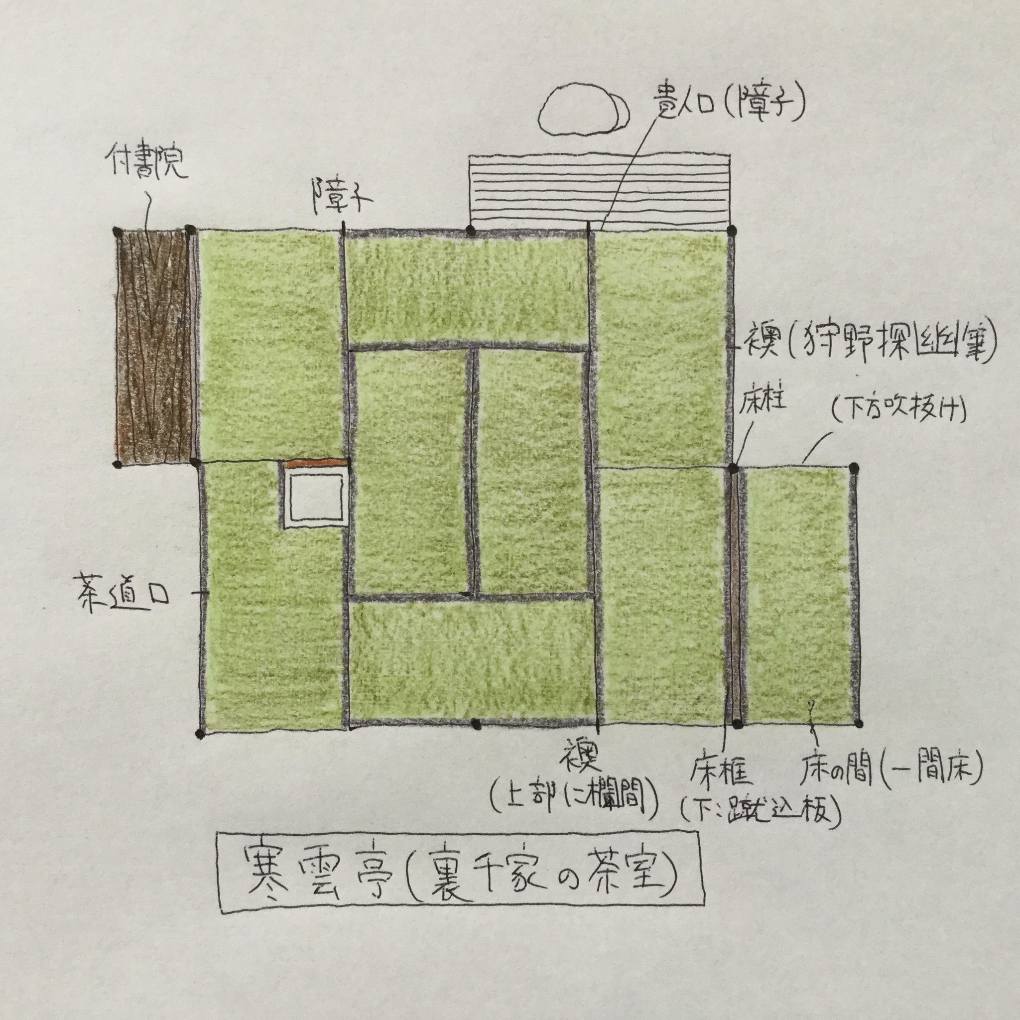 裏千家の寒雲亭 宗旦好みの書院 Tea Room Gift 裏千家の寒雲亭 宗旦好みの書院 Tea Room Gift