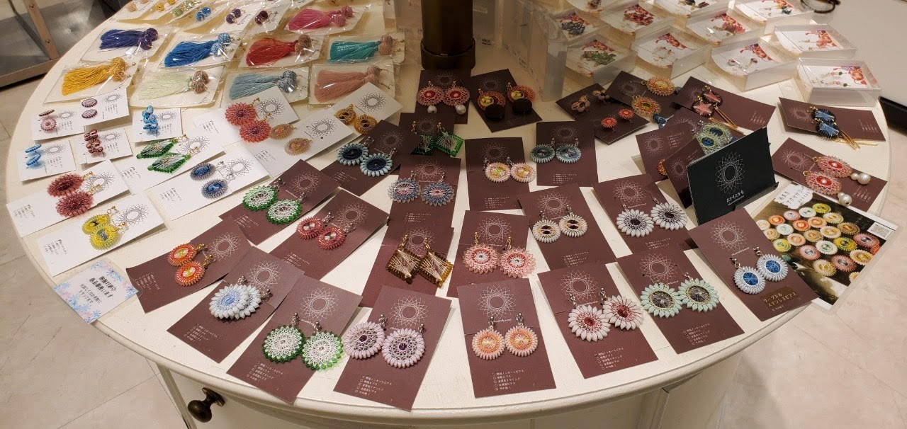 出店のお知らせ ルミネ大宮 おかもとかも 日本の絹糸で作る糸まきアクセサリー