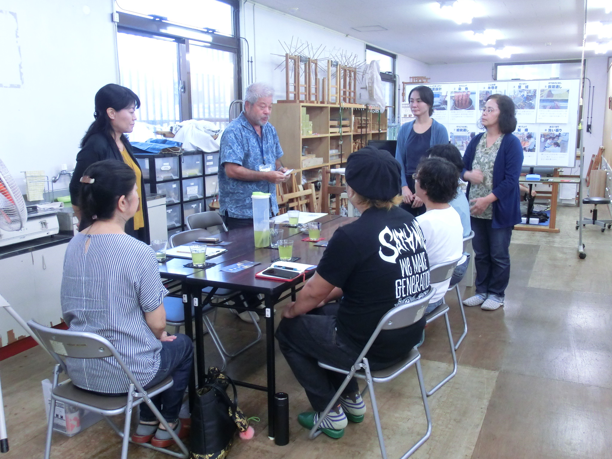 知花花織体験講座 平成29年 沖縄市立中央公民館主催事業 知花花織プロジェクト