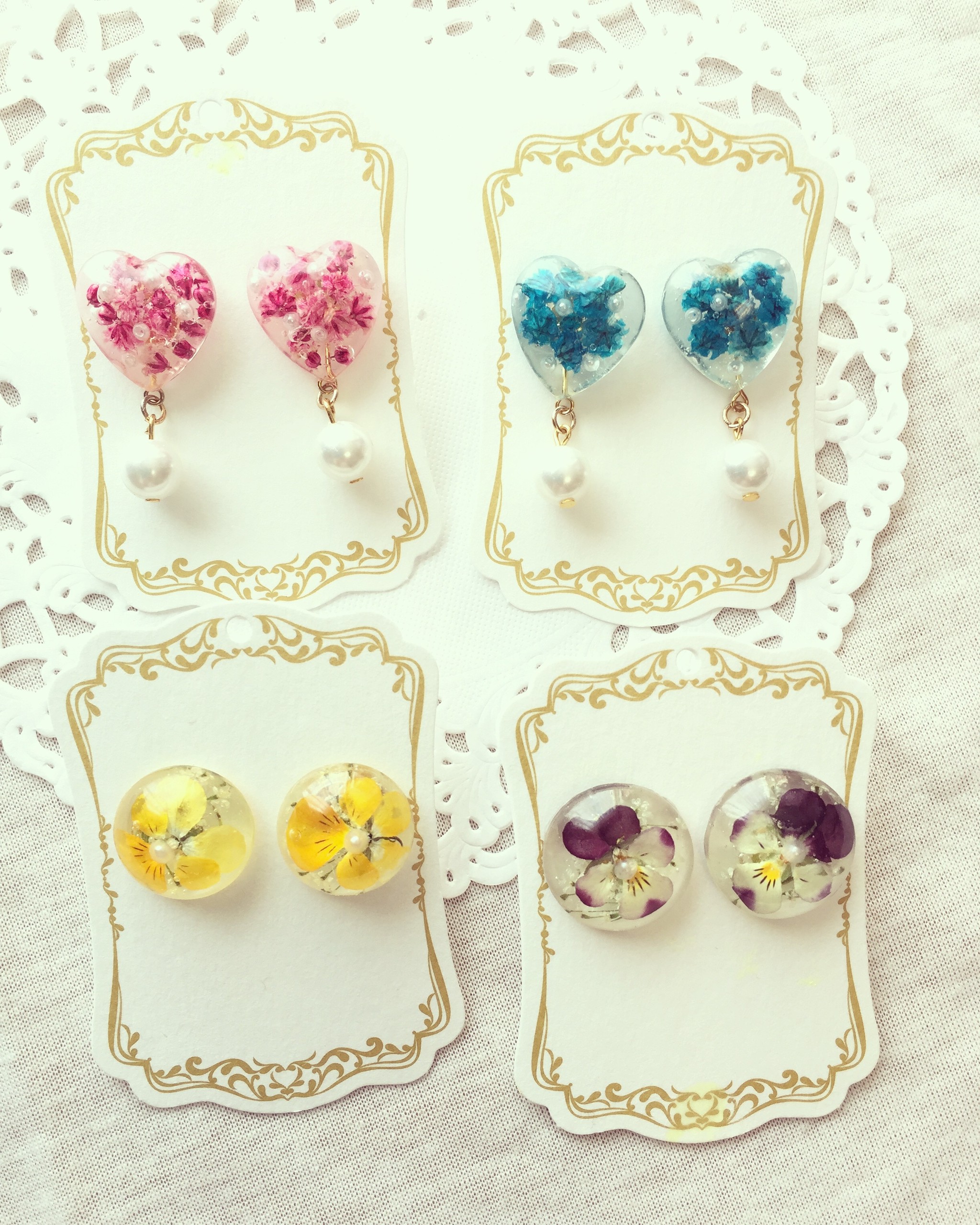 癒しの花レジン アトリエ花asobi レジンとお花を使ったピアスのお店アトリエ花asobi