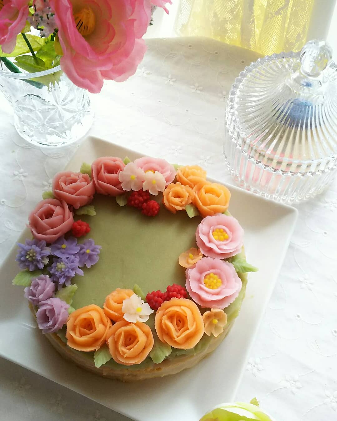 フラワーカップケーキ アトリエ花かおり フラワーケーキ
