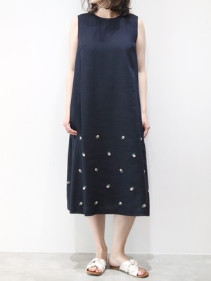 オンケミフラワーリネンaラインワンピース Cucina オンラインショップ