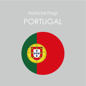 円形国旗ステッカー ポルトガル Mr Seal