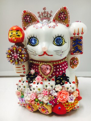 金運親子招福招き猫ゴージャスLLギフト商売繁盛