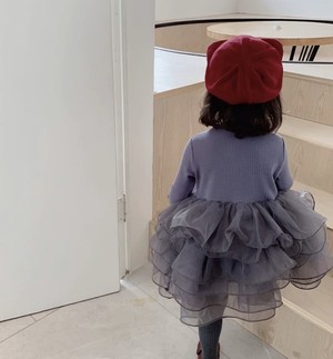 送料無料 ベビー キッズ ボリューミーチュールワンピース Princess Girl