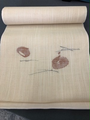 本麻八寸名古屋帯(栗柄) 本麻八寸名古屋帯(栗柄)