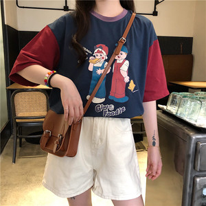 韓国っぽ 古着風 男の子 女の子 ヴィンテージプリントｔシャツ レトロｔシャツ ｒ２４７ Rumina Select Shop