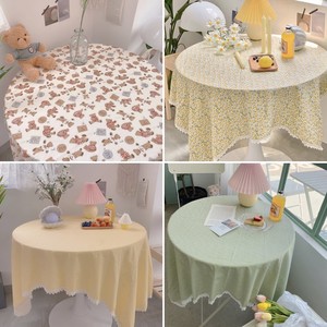 Home Cafe Tablecloth 4types 110 150 ホームカフェ テーブルクロス ベア クマ フラワー チェック 韓国 雑貨 Tokki Maeul トッキマウル 韓国雑貨通販サイト