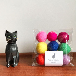 Wool Balls Cat Toy 猫のおもちゃ 猫用 フェルトボール キャンディカラー 9カラーパック 猫グッズの Nyanx Store